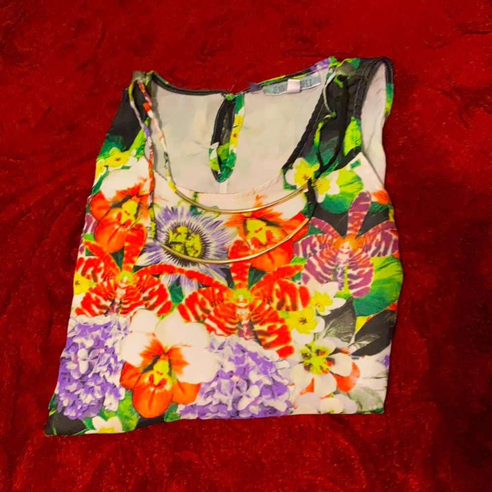 High Low Floral Blouse